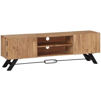 vidaXL Vidaxl - Mobile Porta tv 140x30x45 cm in Legno Massello di Acacia