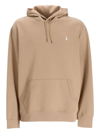 Polo Ralph Lauren logo-embroidered cotton hoodie - men - Cotton - L - Brown