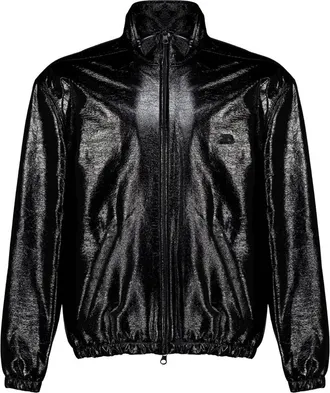 Courr&egrave;ges Jassen, Dames, Zwart, M, Vinyl Trainingsjack