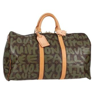 Louis Vuitton Tweedehands Canvas Louis Vuitton tassen - Dames - Pre-owned - Groen - Maat: ONE Size Leer