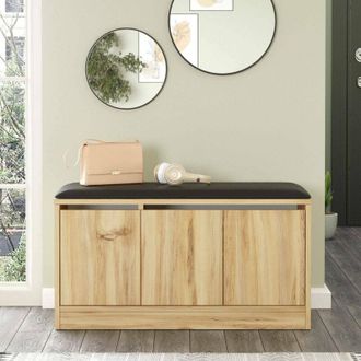 Dmora Dmora - Zapatero Altais, Zapatero, Armario De Entrada Multiusos, Zapatero, 90x36 H46 Cm, Roble