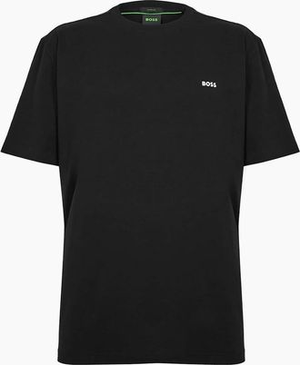 HUGO BOSS Mens Logo T-Shirt, Logo Design - Black - Size: 46