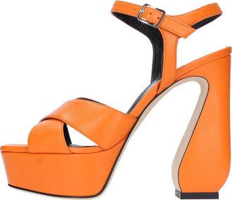 Sergio Rossi Schoenen, Dames, Oranje, 37 EU, SI Rossi Sandalen