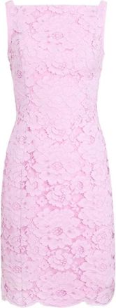 Patou Mouwloze Midi-jurk met Vierkante Hals - Dames - Casual kleedjes - Roze - S - Kleedjes