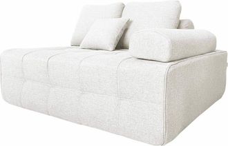 Oviala Sillón izquierdo para sofá modular de tela rudo L 140 cm
