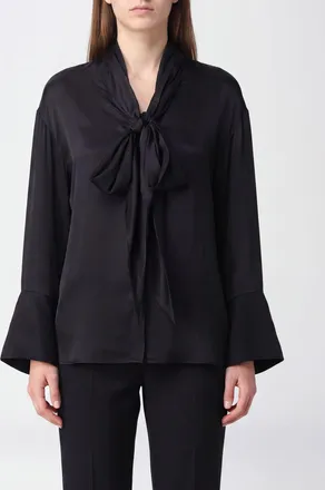 Balmain Camicia in seta slim fit con collo a fusciacca