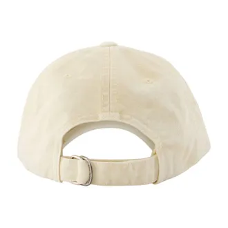 Acne Studios C40475-AE6 Embroidered Logo Cotton Baseball Cap - Beige