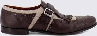 Churchs Scarpe monk strap in pelle e canvas con motivo brogue bicolor