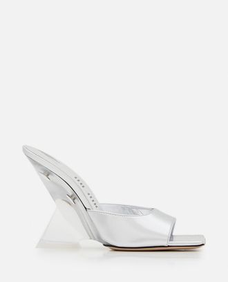The Attico Silver Slip On Heels