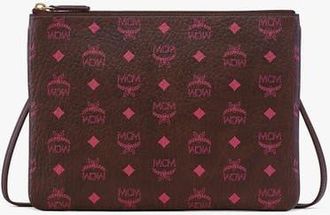MCM Crossbody Pouch in Visetos Original in Cinnamon at Nordstrom