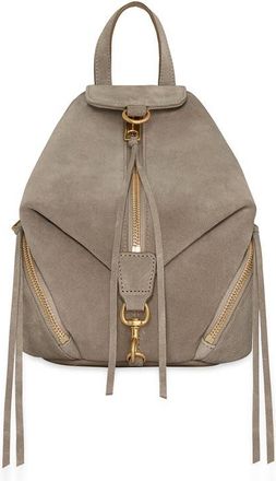 Rebecca Minkoff Mini Julian Suede Convertible Backpack in Clay at Nordstrom