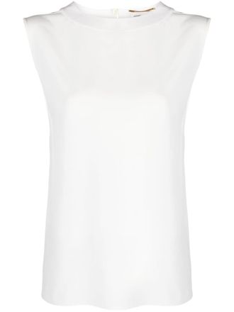 Saint Laurent Satijnen tanktop - Wit