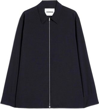 Jil Sander Zip Long-sleeve Wool Shirt