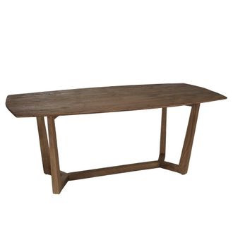 Macabane Mesa de comedor rectangular de 200 x 100 cm de madera de mindi