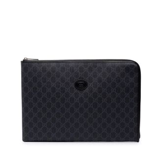 Gucci Pre-owned Gucci GG Supreme Interlocking G Clutch Unisex ZS5MW2BHFVKY4UUR