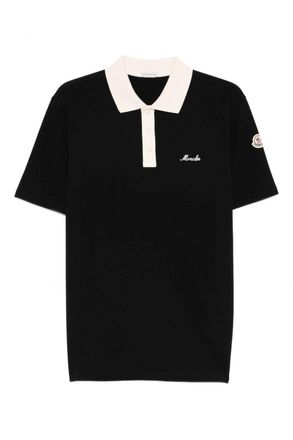 Moncler CONTRAST COLLAR POLO Size: XXL, colour: BLACK