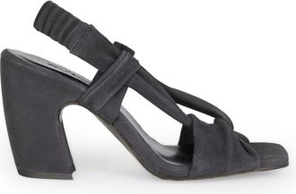 Cortana Schoenen, Dames, Zwart, 36 EU, Suède, Grafietkleurige suède sandaal