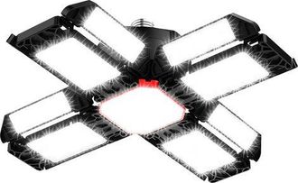 OEM L&aacute;mpara Led De Taller De 200 W, Iluminaci&oacute;n Para Garaje, 1 Unidad, 6500 K, Luz De Techo Deformable Con 12 Paneles Ajustables - E26 / E27, Luz Para Bod