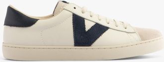 Victoria BERLIN LEATHER & SPLIT Womens Trainers Marino - White - Size UK 8