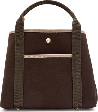 Rue de Verneuil Travers&eacute;e S Pocket Wool Tote bag - Chocolate - One Size