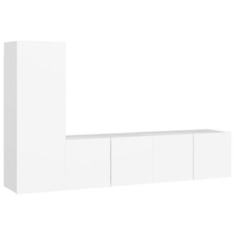 Berkfield Home 3 Piece TV Cabinet Set White Engineered Wood