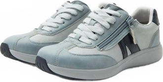 Alegria Womens Zip-Up Lace Eazeer Sneaker In Retro Blue