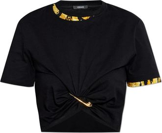 Versace Dames, Tops, Zwart, Maat: S Katoen