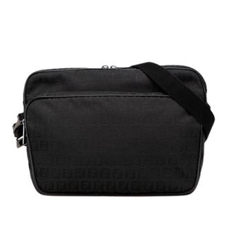 Fendi Pre-owned Canvas Crossbody Bag - Dames - Pre-owned - Zwart - Maat: ONE Size Leer
