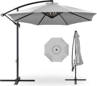 Best Choice Products 10ft Offset Hanging Outdoor Market Patio Umbrella w/ Easy Tilt Adjustment