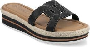 Journee Collection Rosalinda Slide Sandal in Black at Nordstrom Rack, Size 6.5