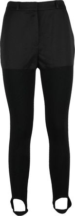 Coperni Fitted Two-Tone Leggings with Tailored Upper and Ribbed Ankle Design