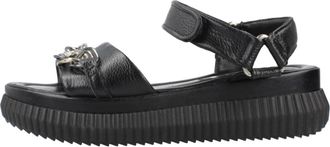 Mjus Palau Sandal - Dames - Sleehakken - Zwart - 38 EU - Leer - Schoenen
