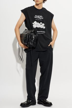 VETEMENTS T-shirt With Print, Mens, Black