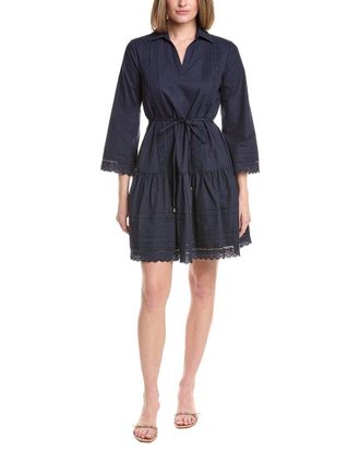 Julia Jordan Poplin 3/4 Sleeve Mini Dress