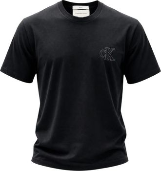 Calvin Klein Jeans T-shirt Relaxed con logo in rilievo - - Tops - Uomo - Nero - S