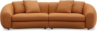 Castlery Fable Sofa Customized, Performance Boucle, Rust, Spill Resistant, Ultra Deep Seats for Sofas, Castlery