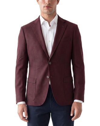 Corneliani CC Collection Academy Soft Hopsack Wool & Silk-Blend Blazer