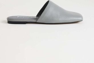 Topshop Cressida - Sabot premium in vero camoscio color cammello con punta squadrata-Grigio