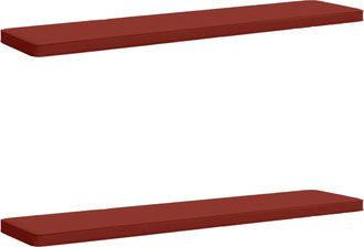 vidaXL Cojines Para Banco De 2 Piezas Vught 2 Uds. 100% Poli&eacute;ster Rojo Vidaxl