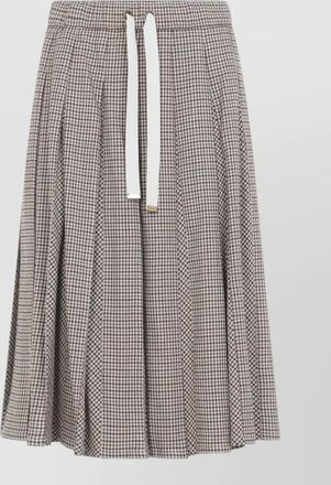 Moncler checked pleated midi skirt