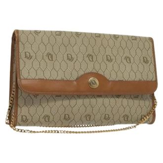 Dior Pre-owned Shoulder Bags, female, Beige, Size: ONE SIZE Pre-owned Vintage Shoulder Bag