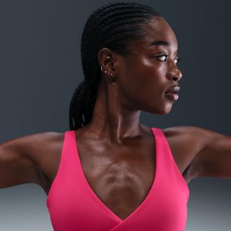 Nike Womens One Light-Support Padded Sports Bra in Pink | HQ2813-666