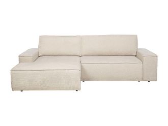 VENTE-UNIQUE.COM Sof&aacute; rinconera tela beige
