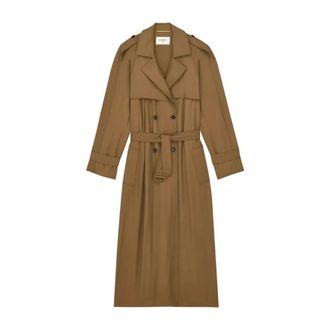 Saint Laurent Dames, Mantels, Beige, Maat: S Katoen