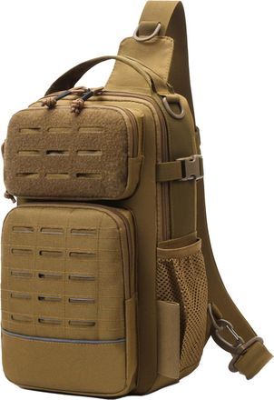 Generic Fly Fishing Sling Pack - with Water Bottle Holder Tackle Backpack,Fishing Sling Tackle Bag | for Travel Men Camping Hiking Outdoor Gym Sports Adventur