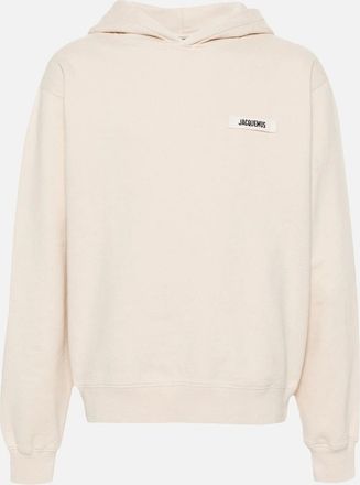 Jacquemus Mens Jacquemus The Gros Grain Logo Hoodie Beige - Tan - Size: 38