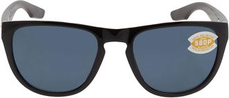 Costa Irie Gray Polarized Polycarbonate 580P Aviator Unisex Sunglasses 6S9082 908203 55