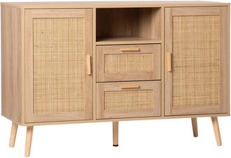 Klast Aparador bajo efecto madera natural 120x79 cm