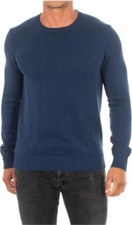 Hackett Ronde hals gekweek - Heren - Ronde hals truien - Blauw - XS - Katoen - Truien & Vesten