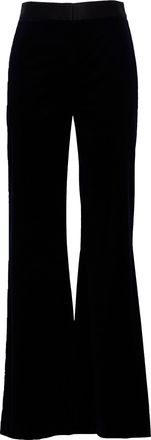 Victoria Beckham Tailored Alina Flared Satin Waistband Trousers